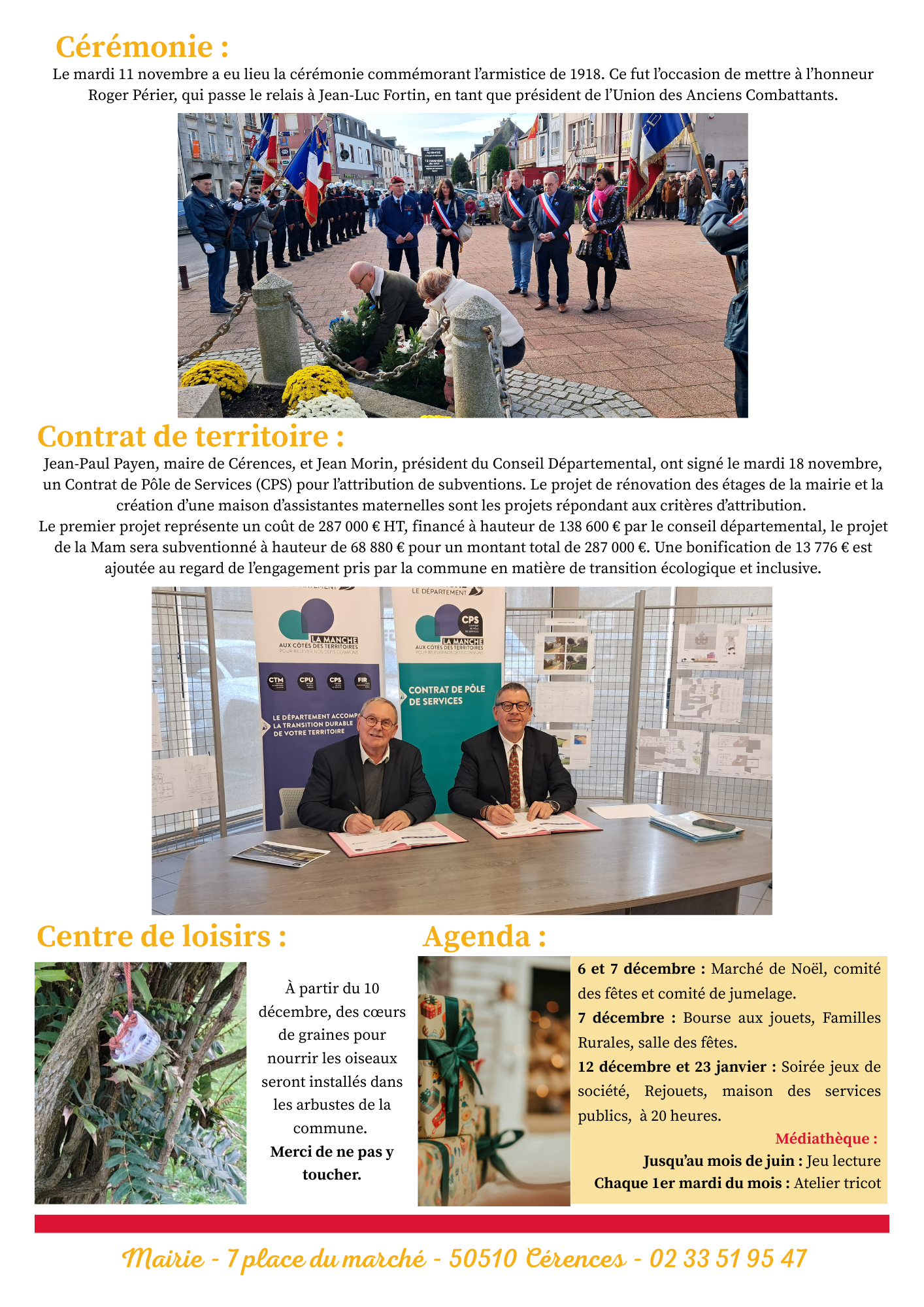 Cérences info novembre 2025 verso