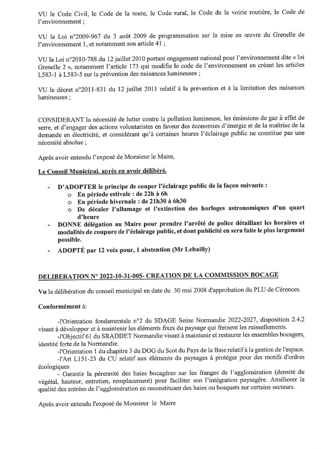 Liste délibérations 31102022 3